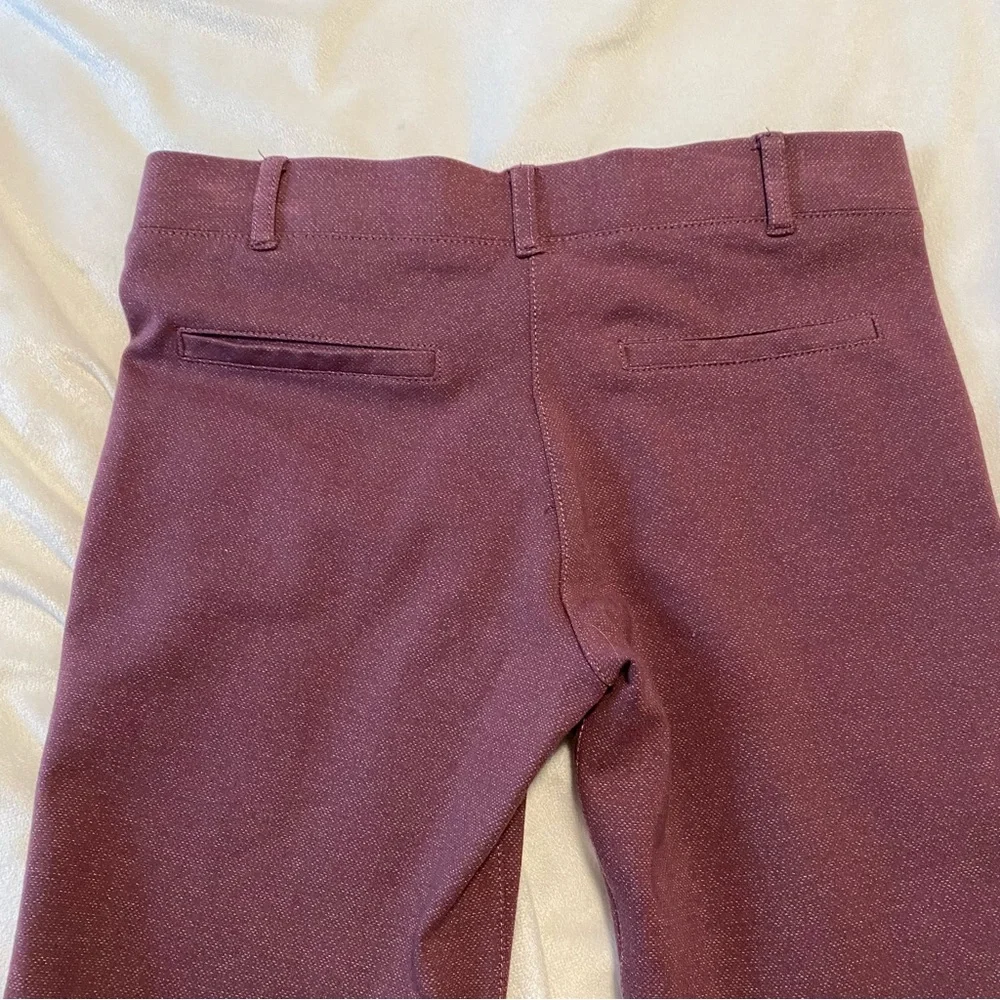 BetaBrand Mauve Yoga like Dress Pants Straight Leg Mid Rise Sz Small Career Wear